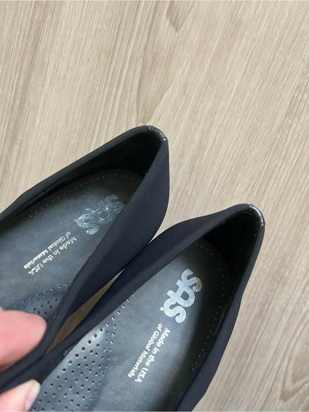 SAS Bliss Black Leather Slip On Comfort Shoes Tripad USA